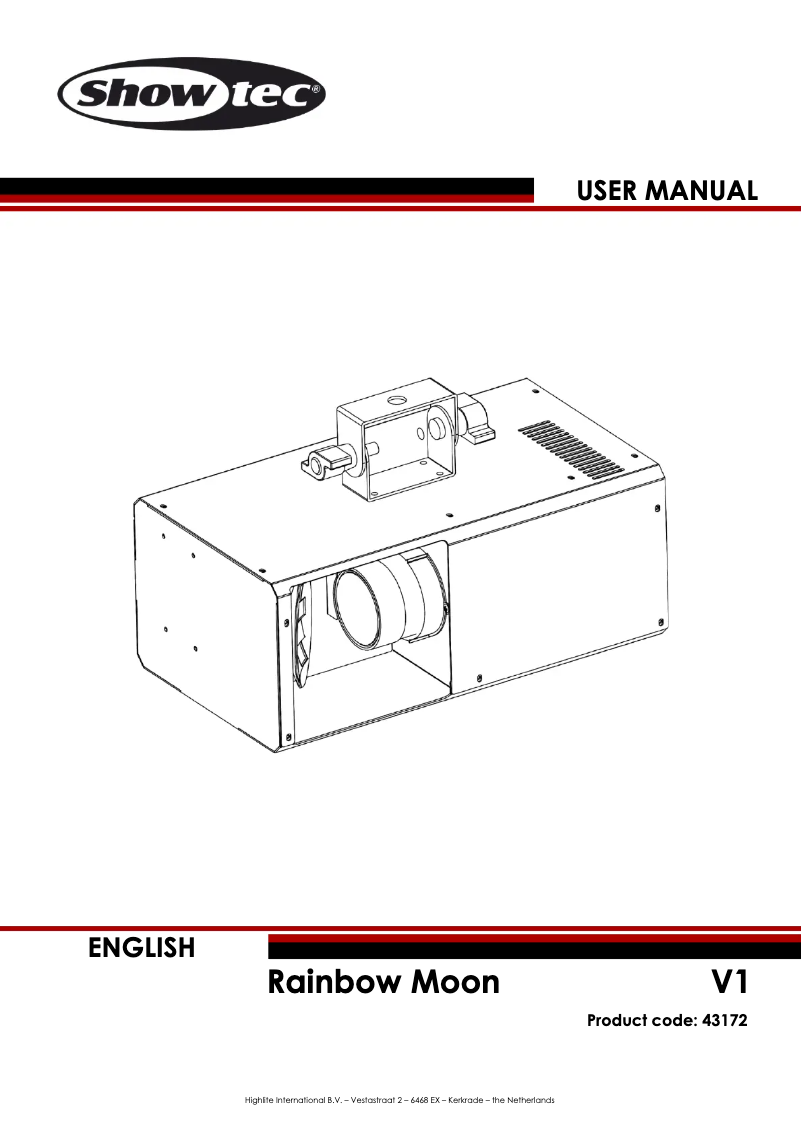 Page n°1 - Manuel utilisateur Showtec Rainbow Moon