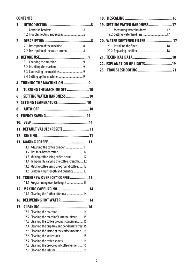 Image de la première page du manuel de l'appareil Dinamica ECAM35020W