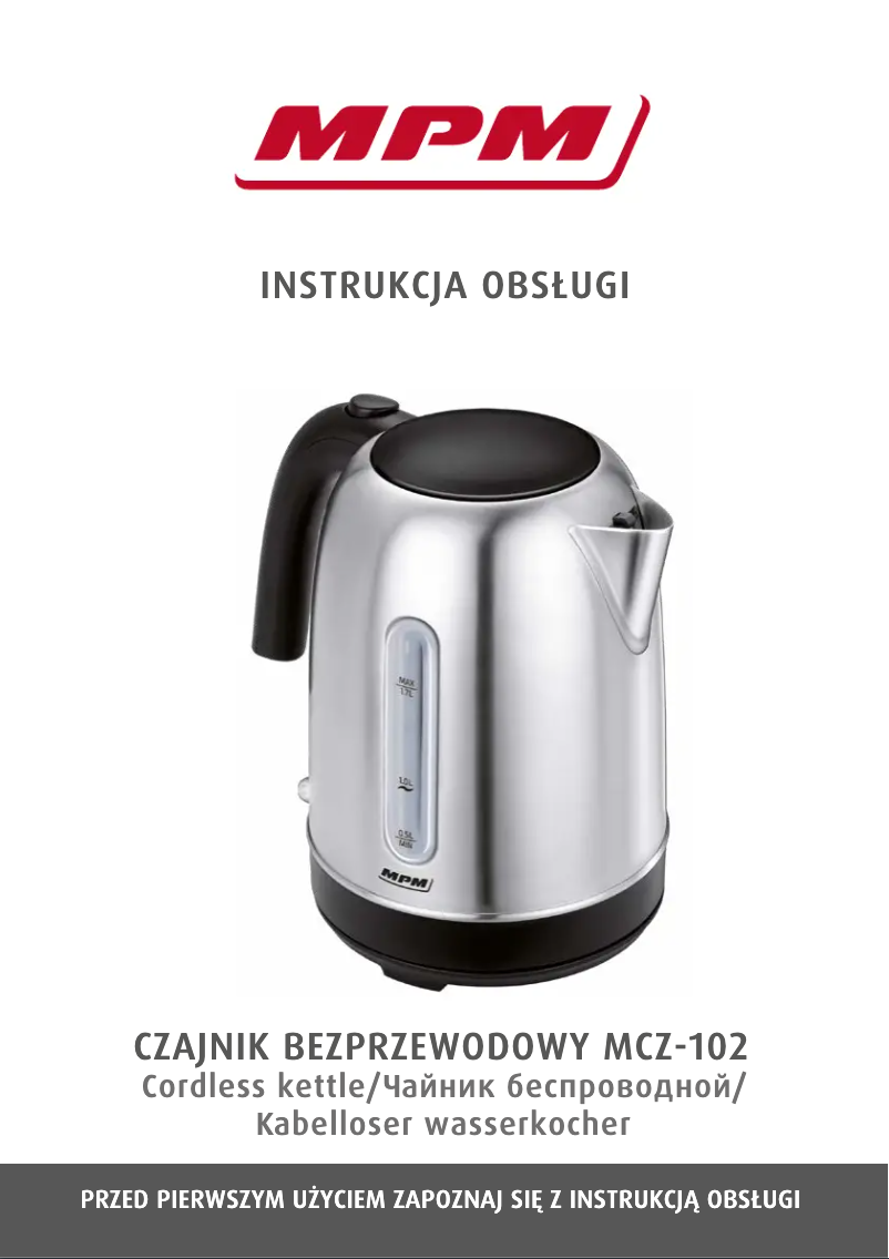 Image de la première page du manuel de l'appareil MCZ-102M