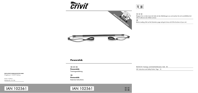 Page n°1 - Manuel utilisateur Crivit IAN 102561