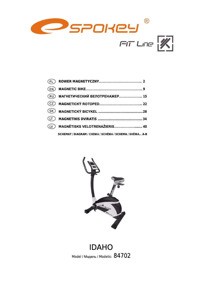 Page 1 de la notice Manuel utilisateur Spokey Idaho