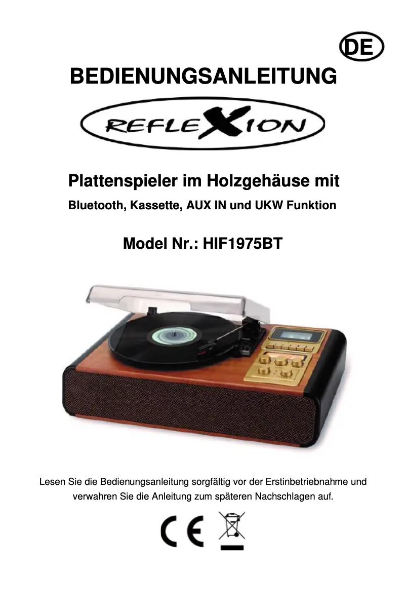 Image de la première page du manuel de l'appareil HIF1975BT