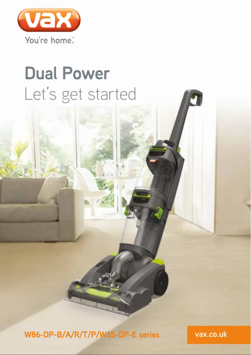 Page n°1 - Manuel utilisateur Vax Dual Power W86-DP-B