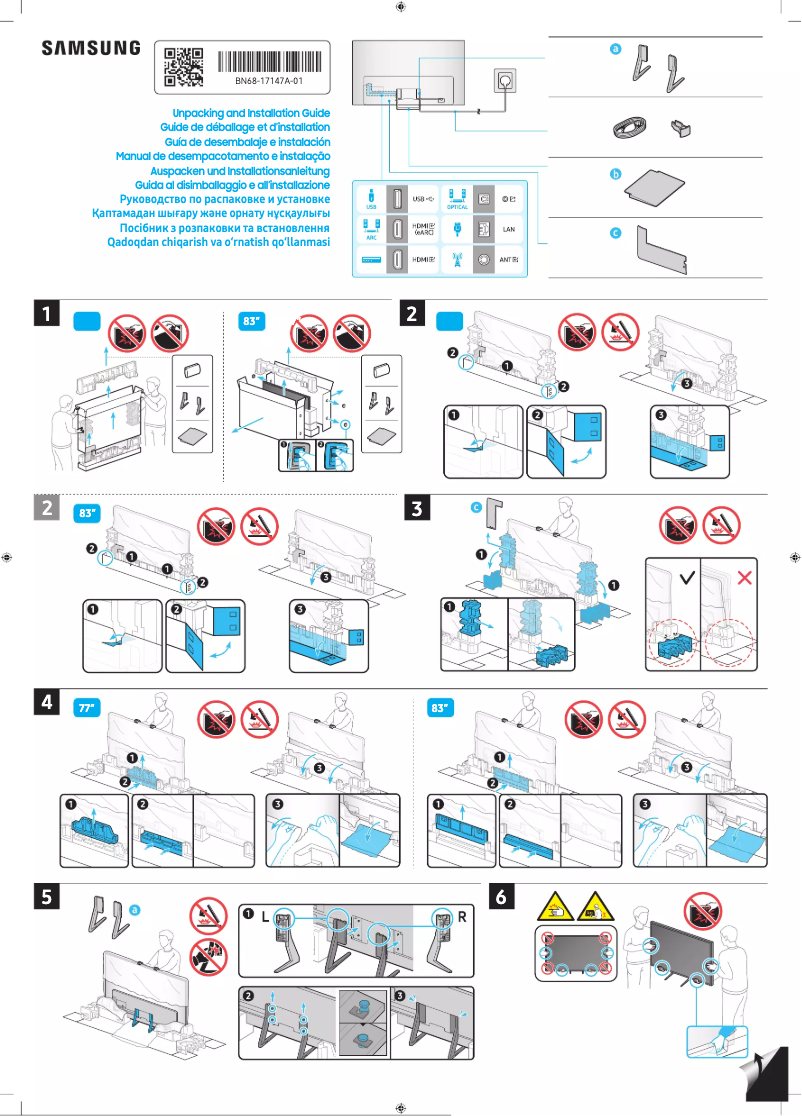 Page 1 de la notice Manuel utilisateur Samsung QA77S90CAW