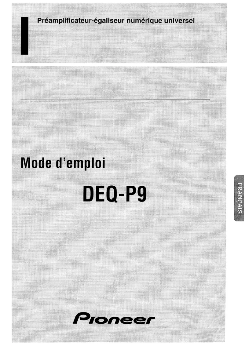 Page 1 de la notice Manuel utilisateur Pioneer DEQ-P9