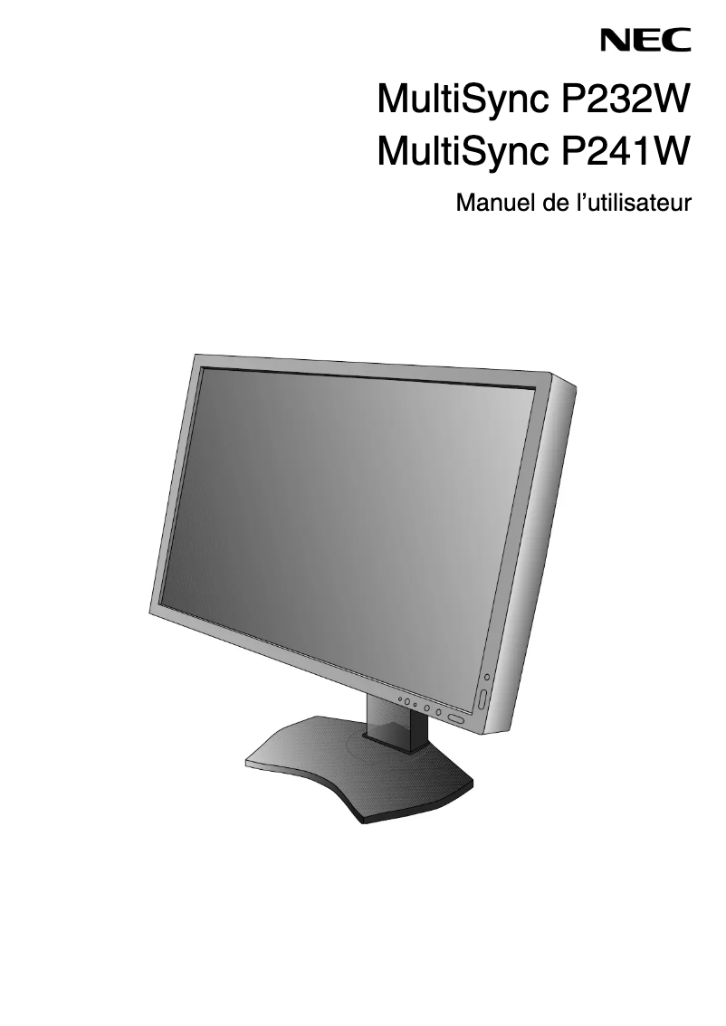Page 1 de la notice Mode d'emploi NEC SpectraView 232