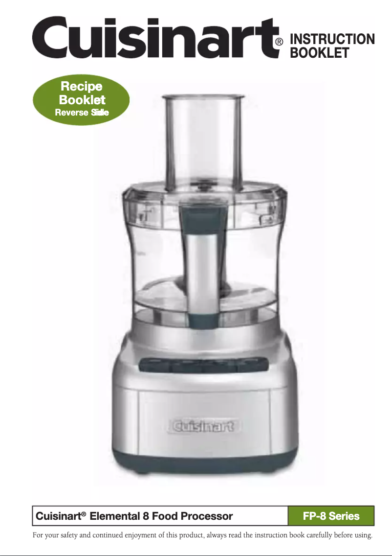 Page n°1 - Instructions / montage Cuisinart Elemental 8