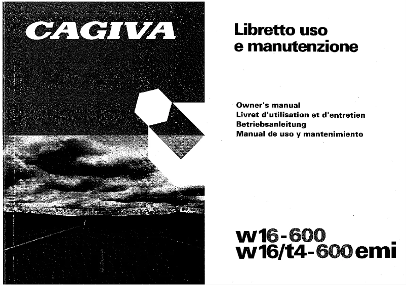 Page 1 de la notice Manuel utilisateur Cagiva W16-600 (1998)