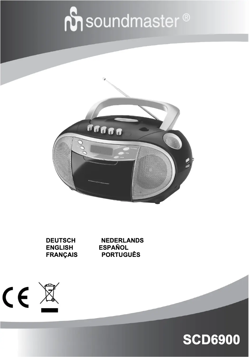 Page 1 de la notice Manuel utilisateur Soundmaster SCD6900