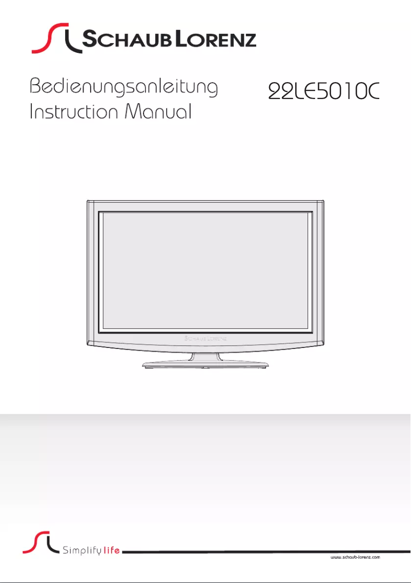 Página 1 del manual Manual de usuario Schaub Lorenz 22LE-5010C