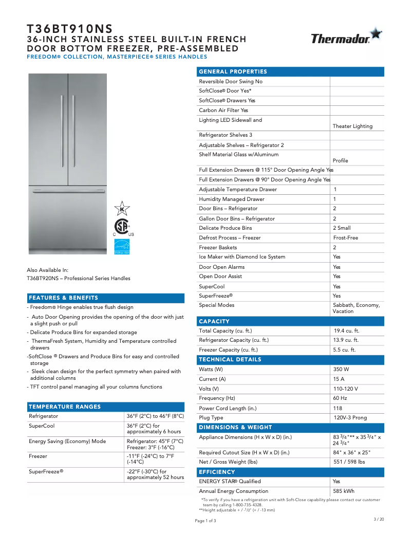 Image de la première page du manuel de l'appareil T36BT910NS