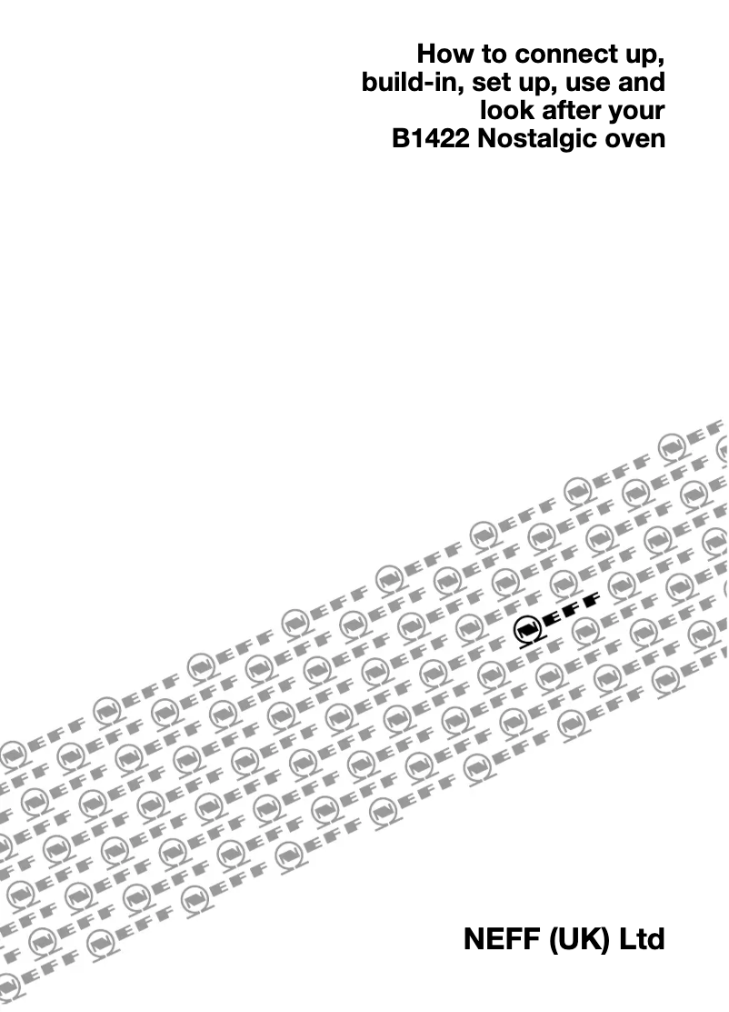 Image de la première page du manuel de l'appareil B1422E0GB