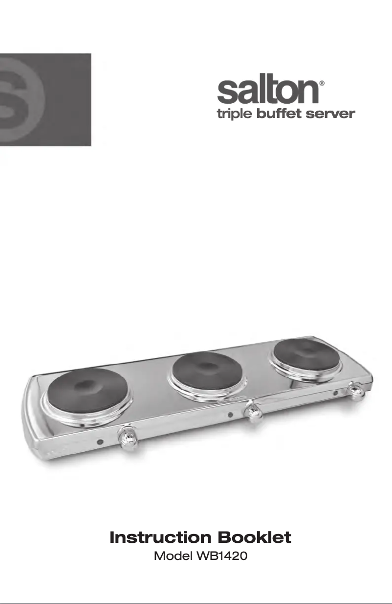 Page 1 de la notice Manuel utilisateur Salton WB1420