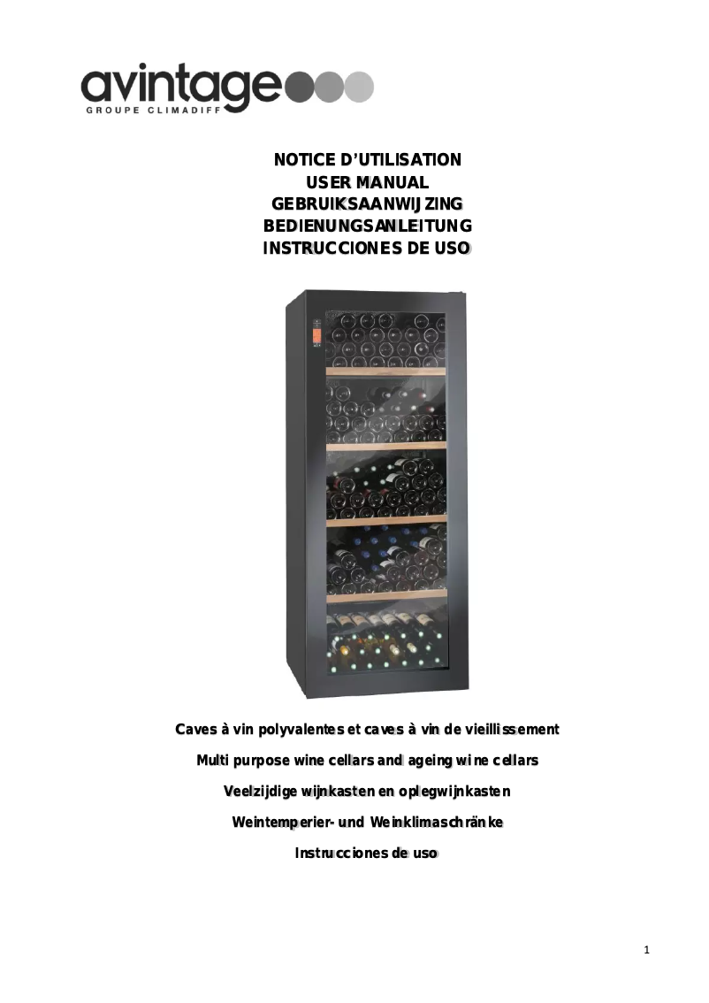 Image de la première page du manuel de l'appareil DV315AGN4-2