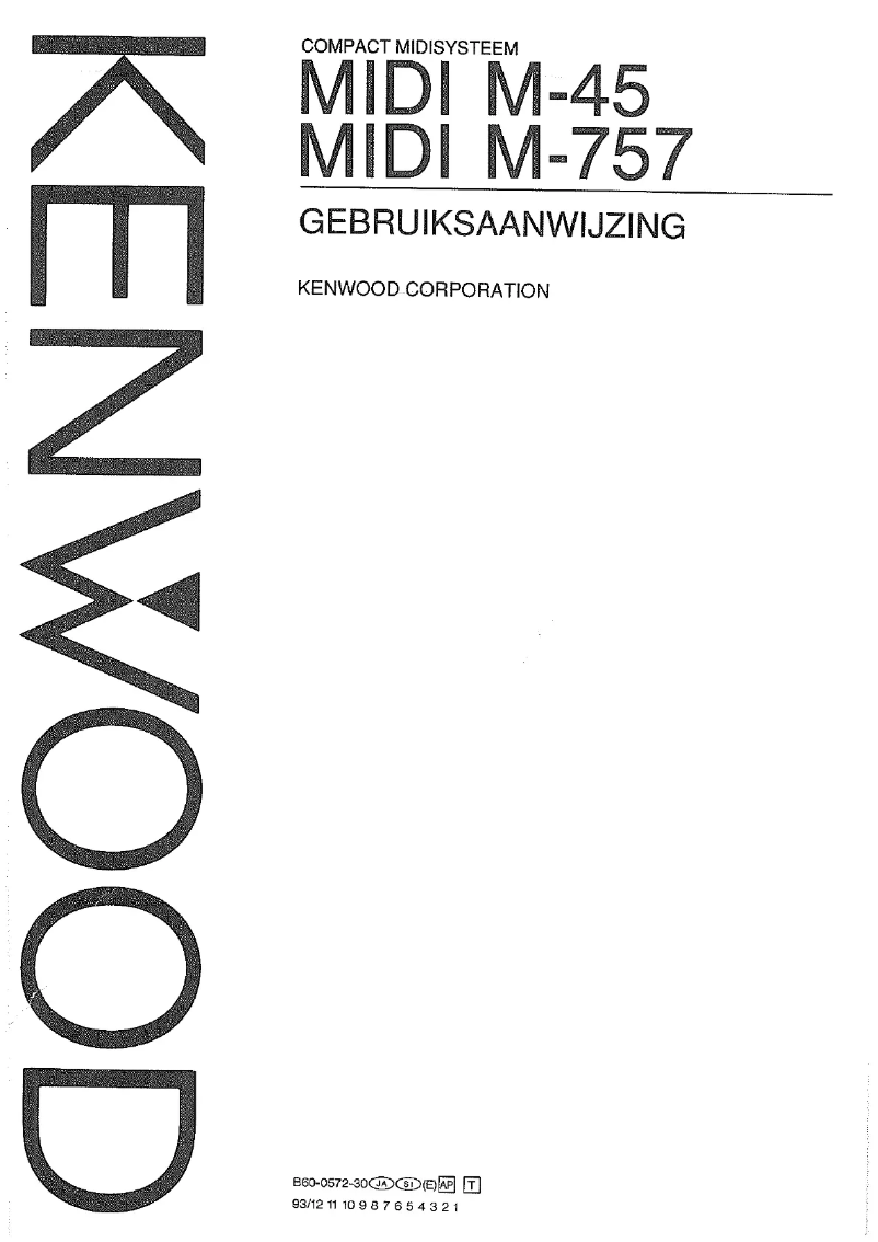 Page n°1 - Manuel utilisateur Kenwood Midi M-757