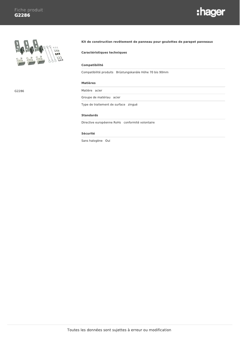 Página 1 del manual Manual de usuario Hager G2286