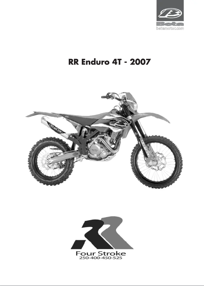 Página 1 del manual Manual de usuario Beta RR 4T 400 (2006)