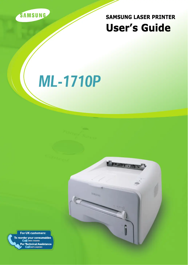 Page n°1 - Manuel utilisateur Samsung ML-1710P