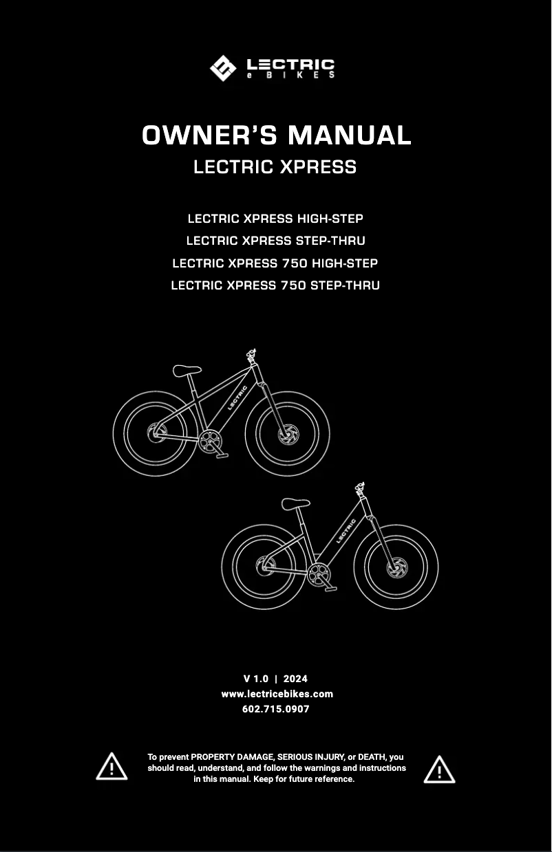 Page n°1 - Manuel utilisateur Lectric XPress High-Step