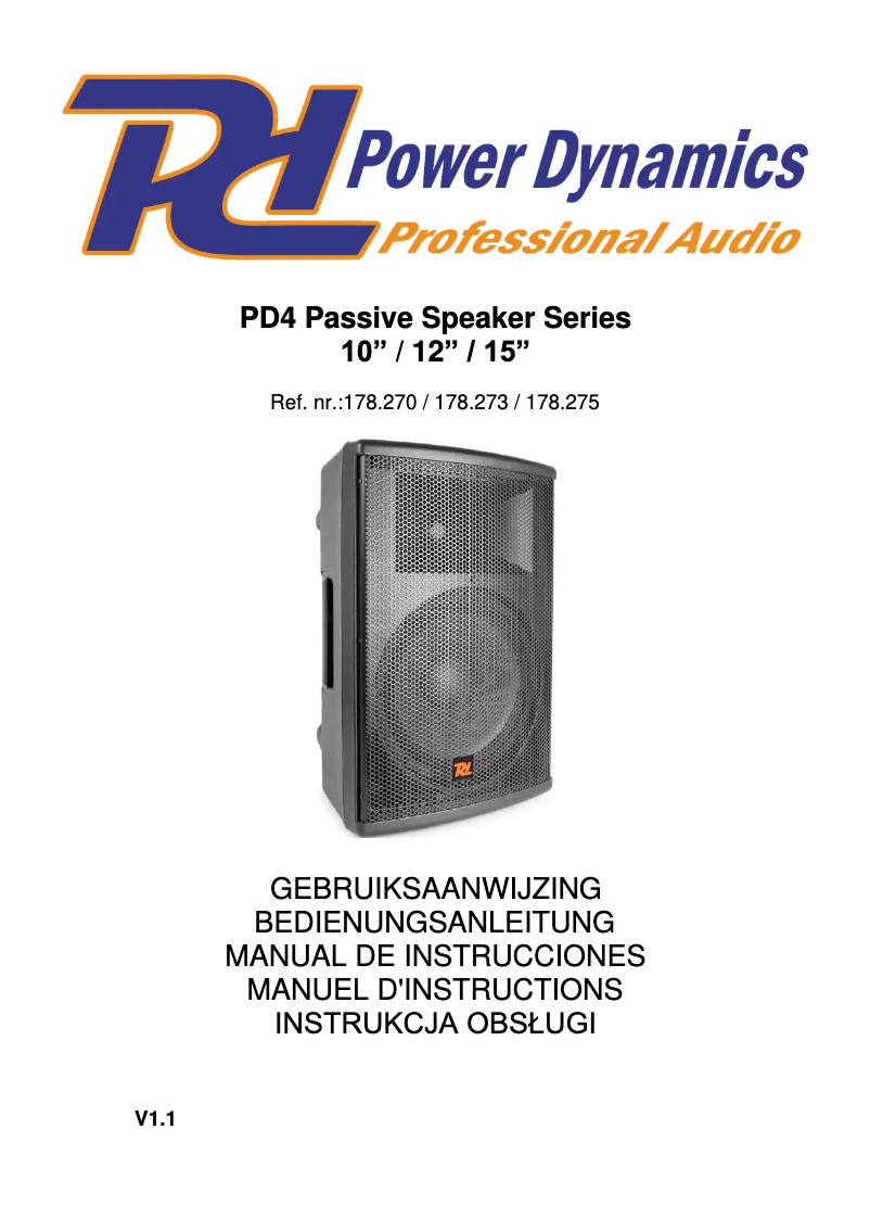 Imagen de la primera página del manual del dispositivo PD415P