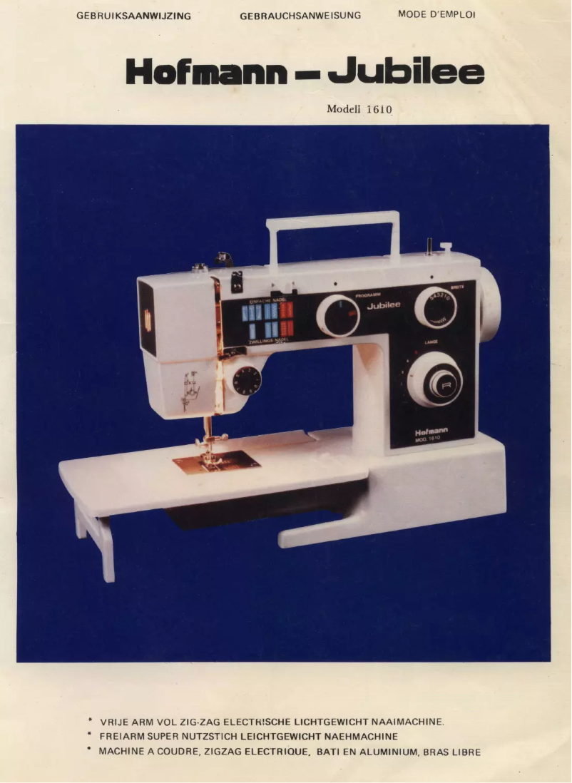 Página 1 del manual Manual de usuario Hofmann Jubilee 1610
