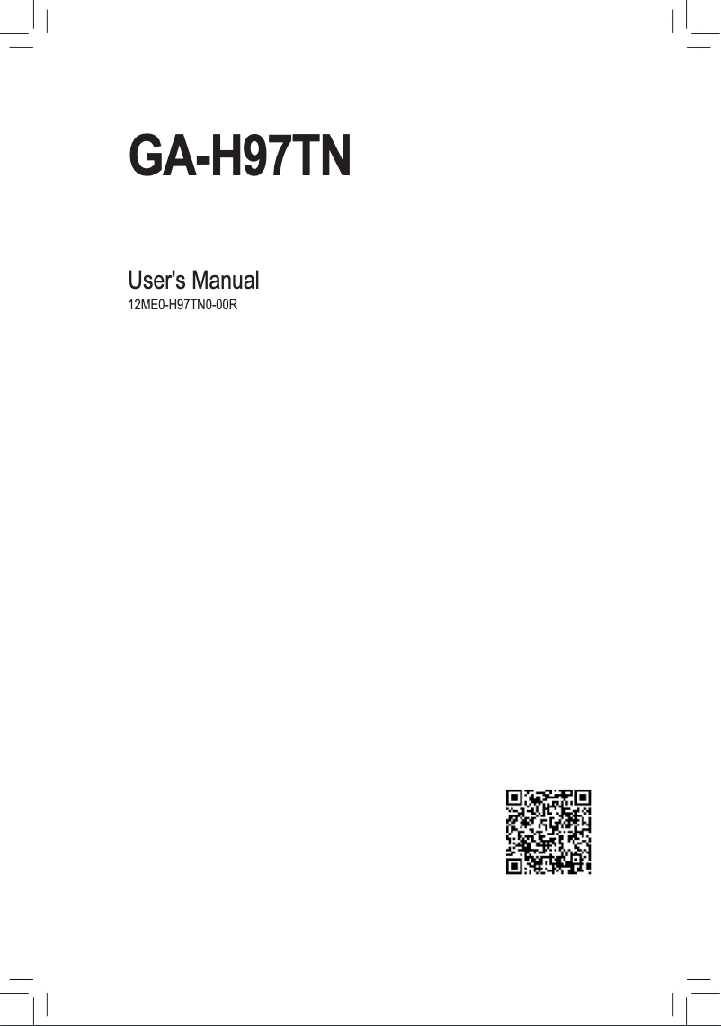 Page n°1 - Manuel utilisateur Gigabyte GA-H97TN
