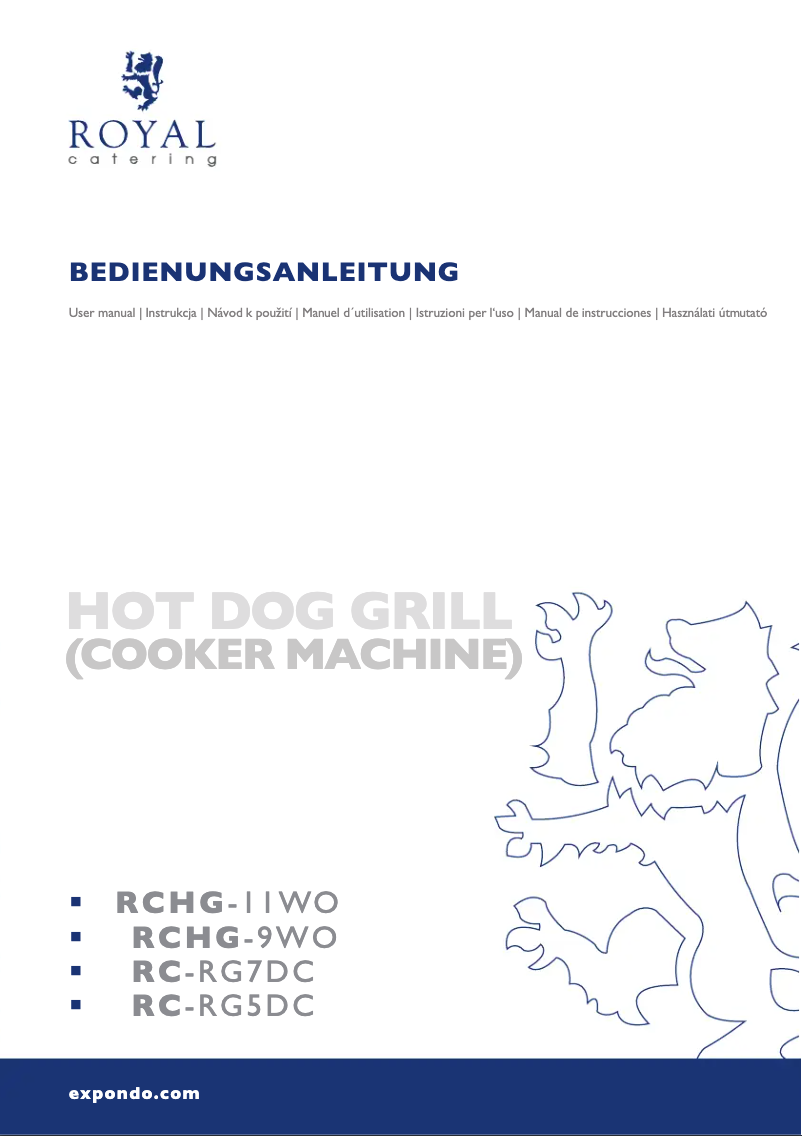 Page 1 de la notice Manuel utilisateur Royal Catering RC-RG5DC