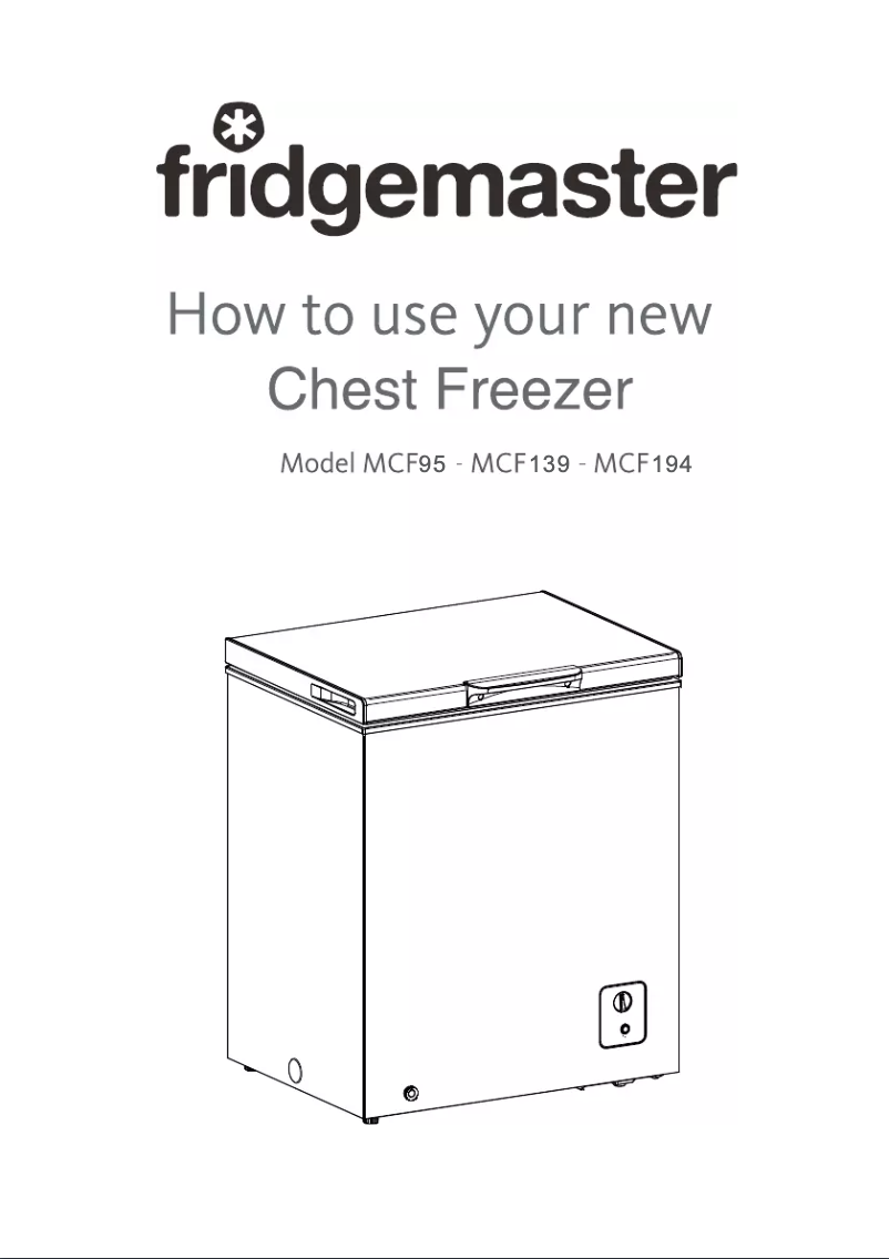 Page n°1 - Manuel utilisateur Fridgemaster MCF139