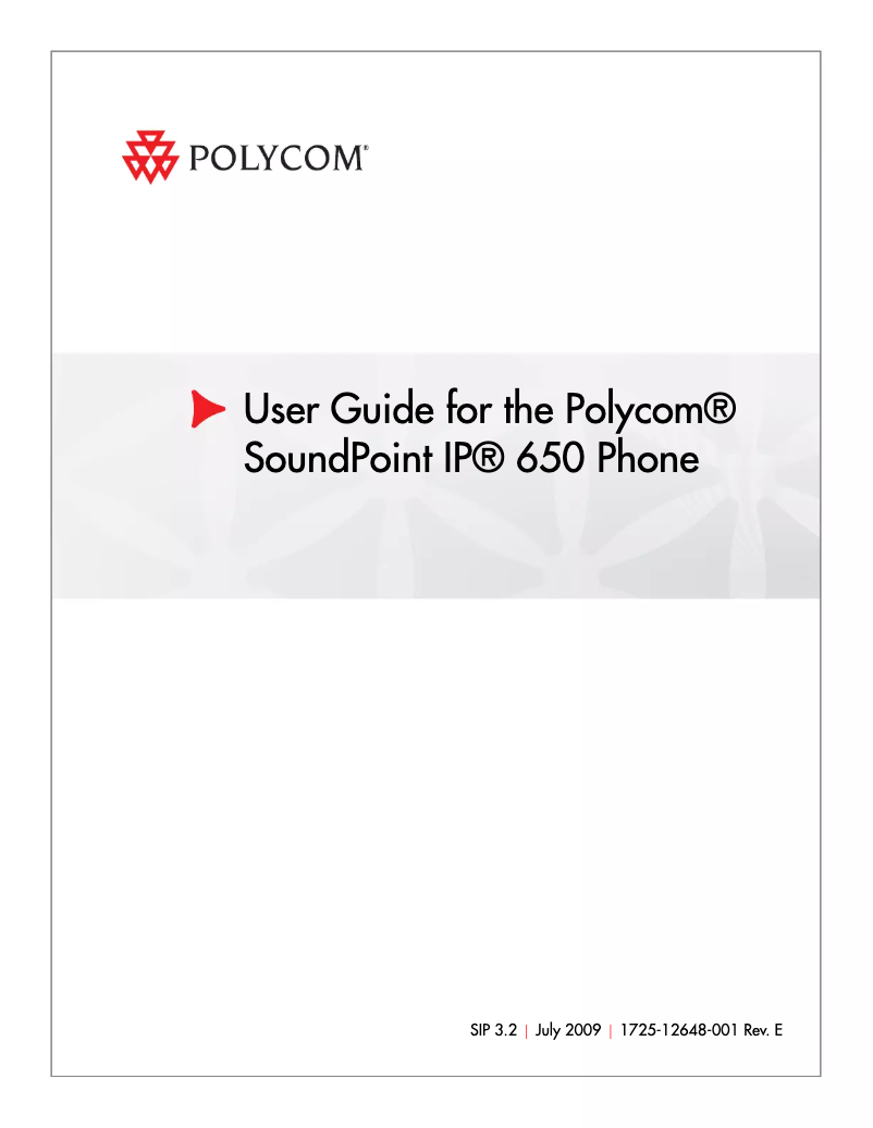 Página 1 del manual Manual de usuario Plantronics SoundPoint 650