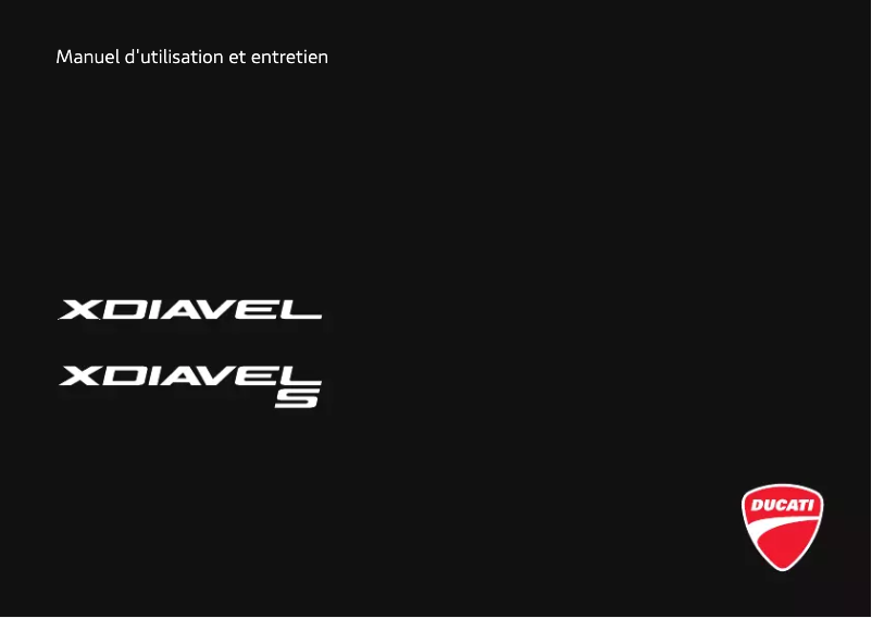 Page 1 de la notice Manuel utilisateur Ducati XDiavel (2019)