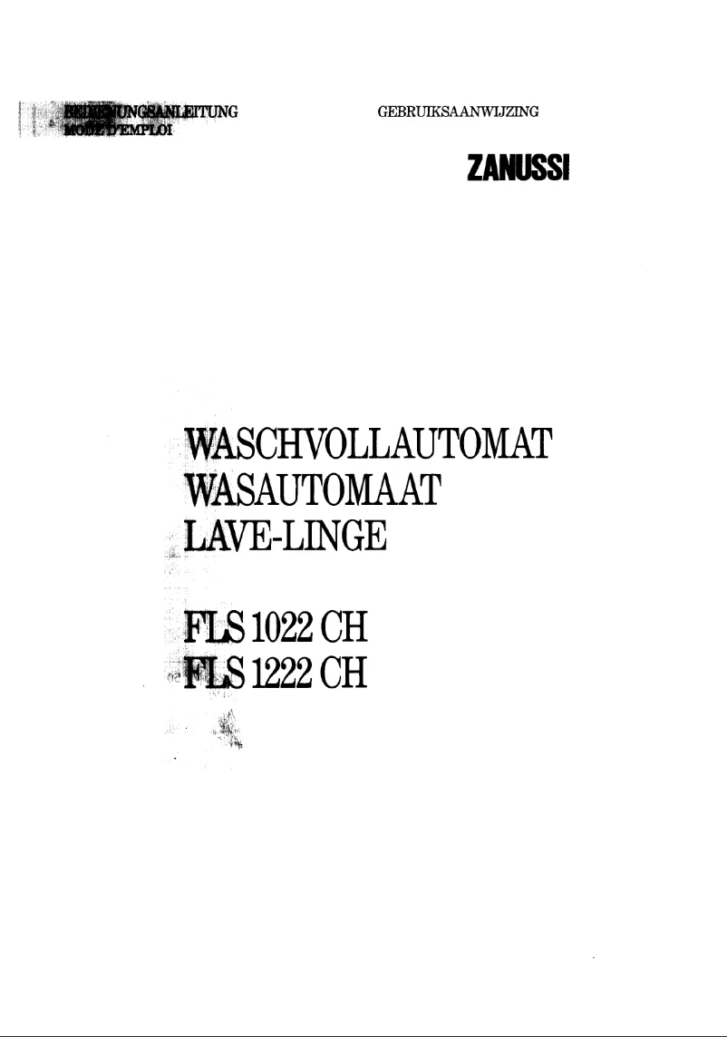 Página 1 del manual Manual de usuario Zanussi FLS 1022 ch