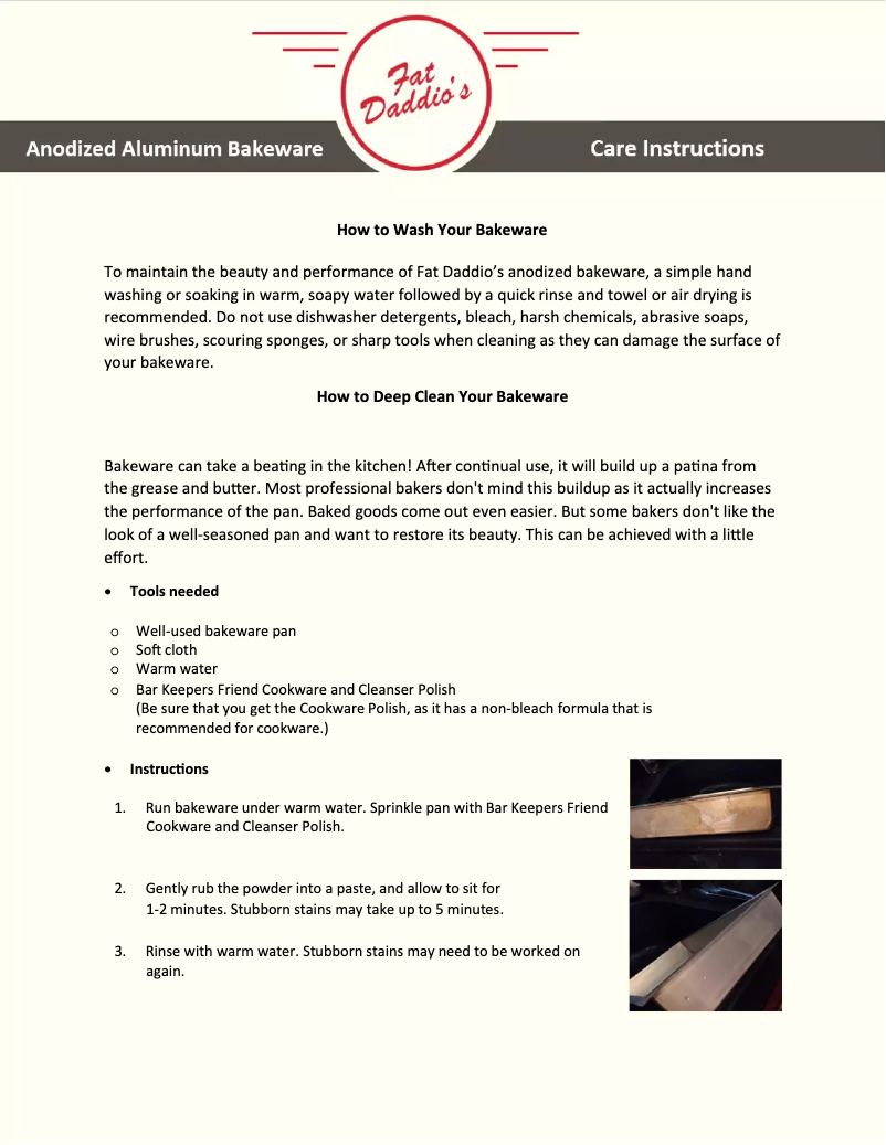 Page 1 de la notice Manuel utilisateur Fat Daddio's PCC-42