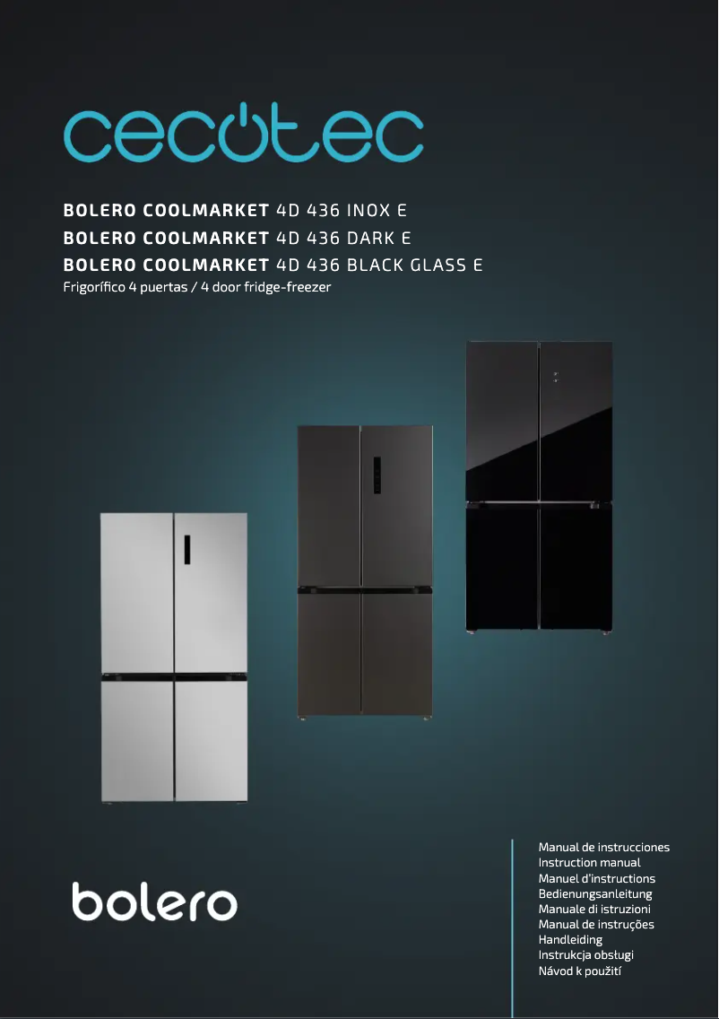 Page 1 de la notice Manuel utilisateur Cecotec Bolero CoolMarket 4D 436 E