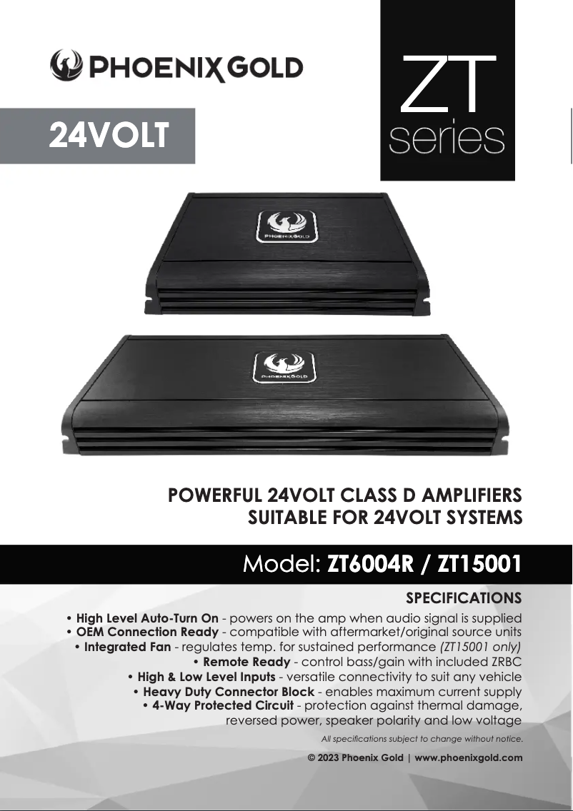 Image de la première page du manuel de l'appareil ZT6004R