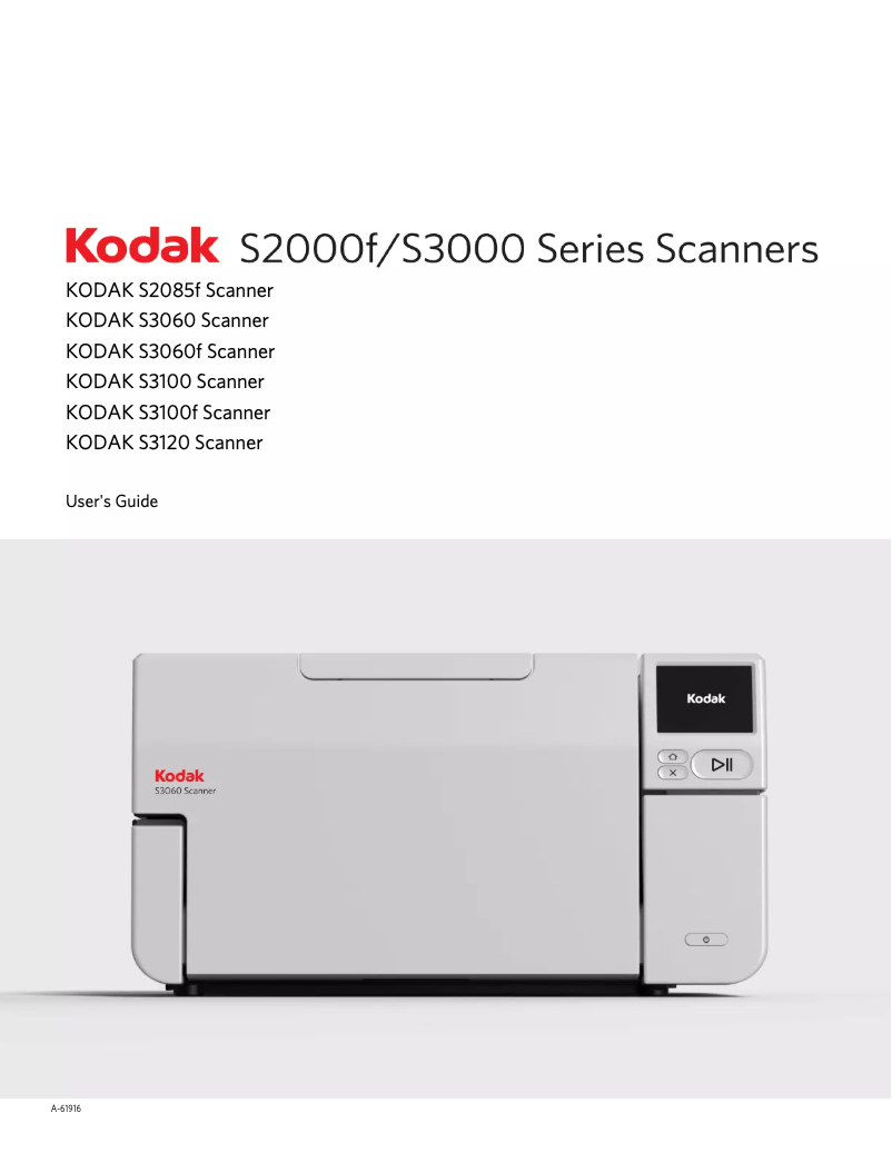 Page n°1 - Manuel utilisateur Kodak Alaris S3060F