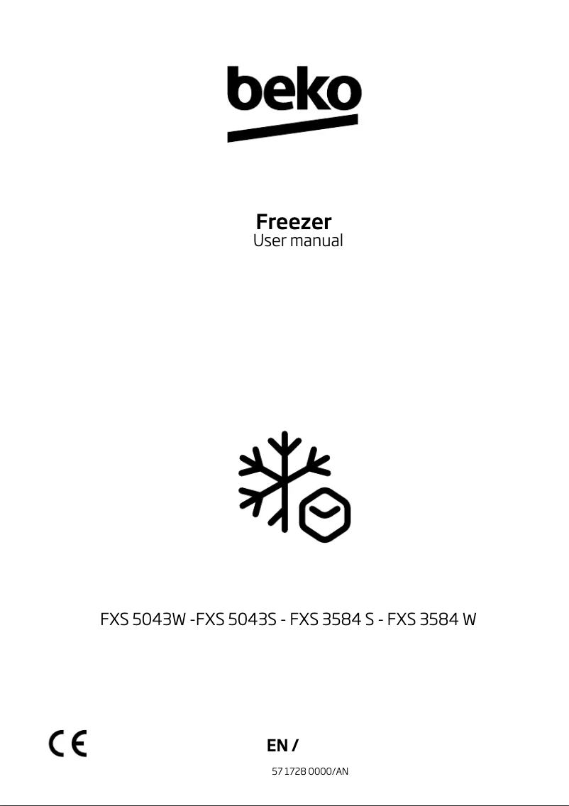 Page 1 de la notice Manuel utilisateur Beko FXS3584W