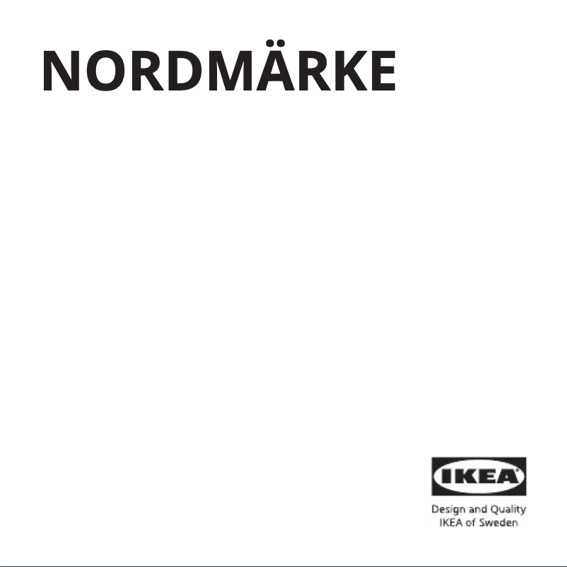 Page 1 de la notice Manuel utilisateur Ikea NORDMARKE