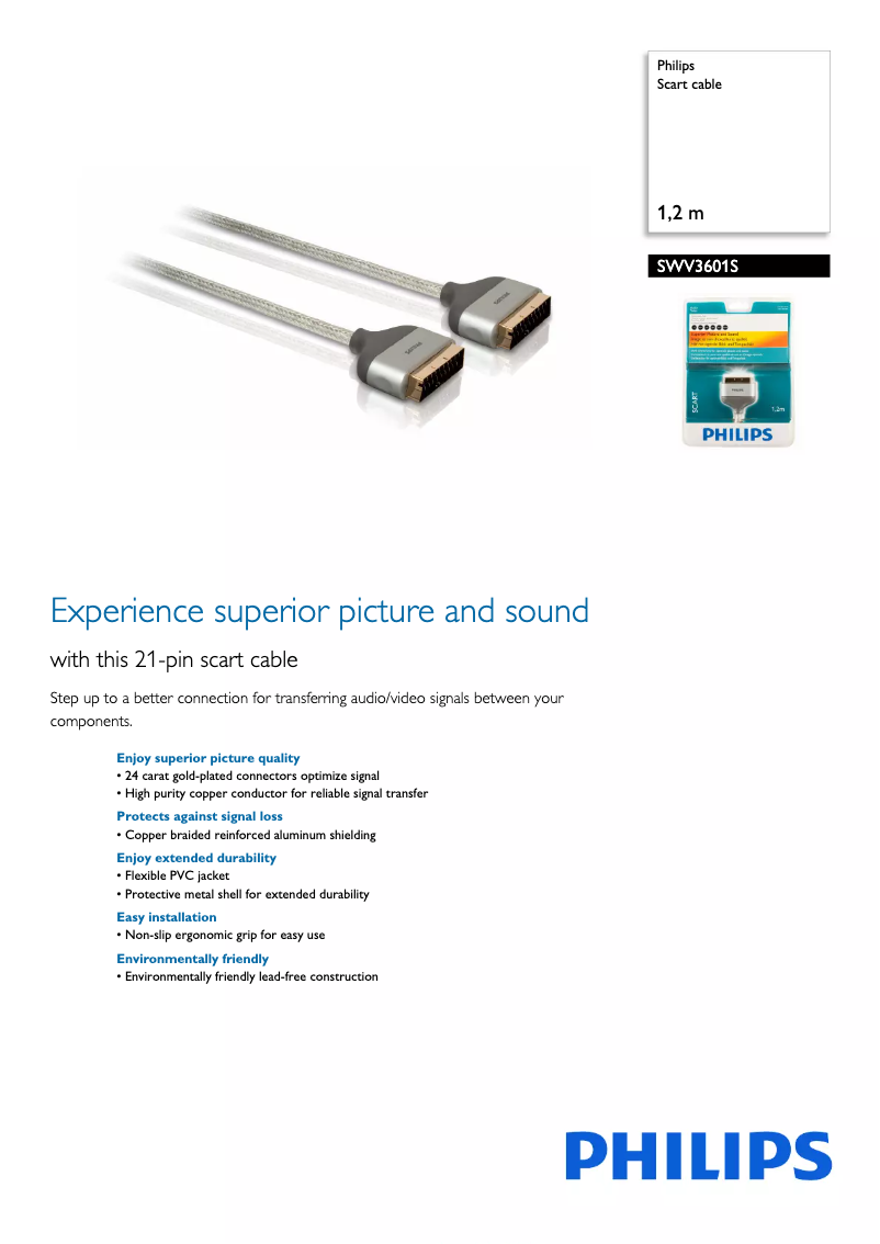 Page n°1 - Brochure Philips SWV3601S