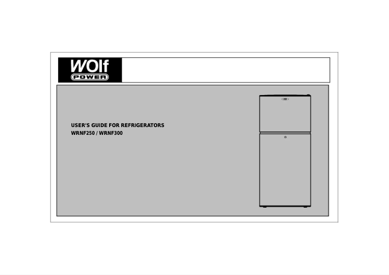 Page 1 de la notice Manuel utilisateur Wolf Power WRNF250