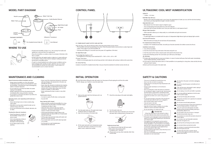 Page n°1 - Manuel utilisateur Winix L100