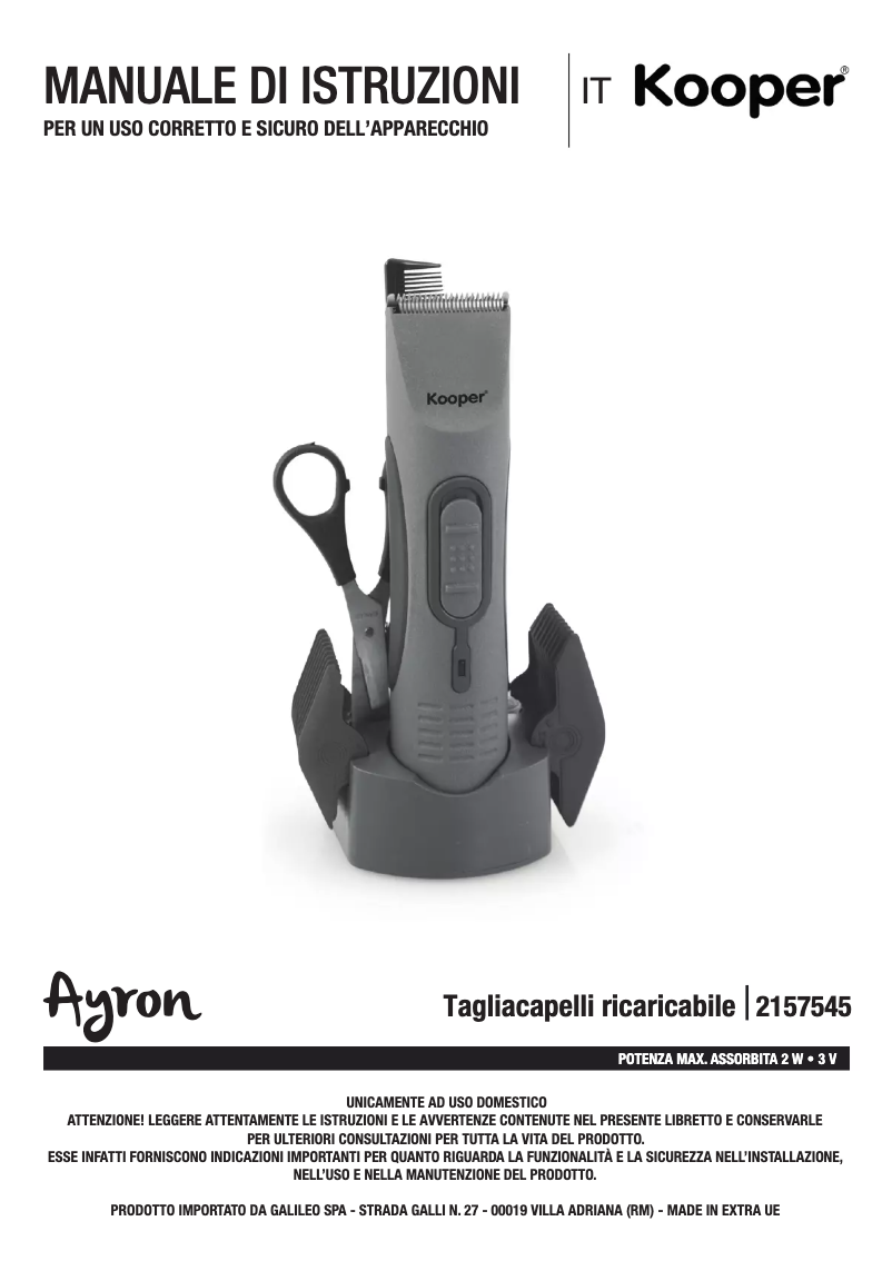 Image de la première page du manuel de l'appareil 2157545