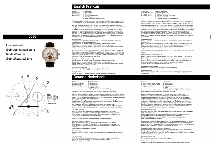 Page 1 de la notice Manuel utilisateur Davis 0530