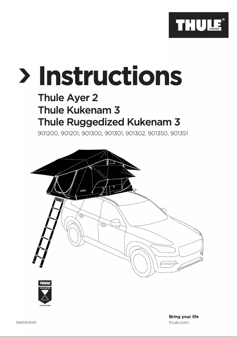 Page n°1 - Manuel utilisateur Thule Tepui Kukenam 3