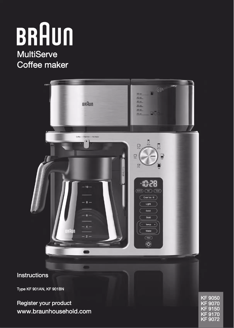 Page 1 de la notice Manuel utilisateur Braun MultiServe KF9170SI