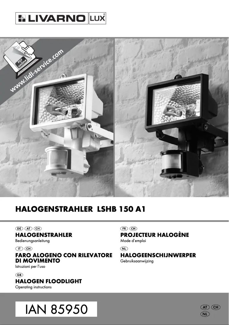 Page 1 de la notice Manuel utilisateur Livarno Lux IAN 85950