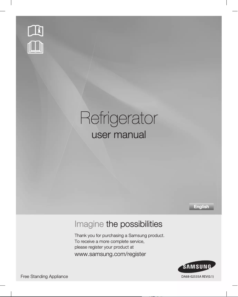 Page 1 de la notice Manuel utilisateur Samsung RS229TKAWP