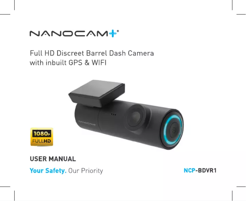 Page 1 de la notice Manuel utilisateur Nanocam+ NCP-BDVR1