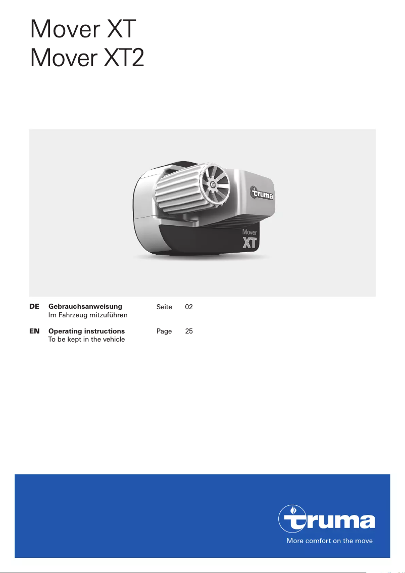 Page 1 de la notice Manuel utilisateur Truma Mover XT