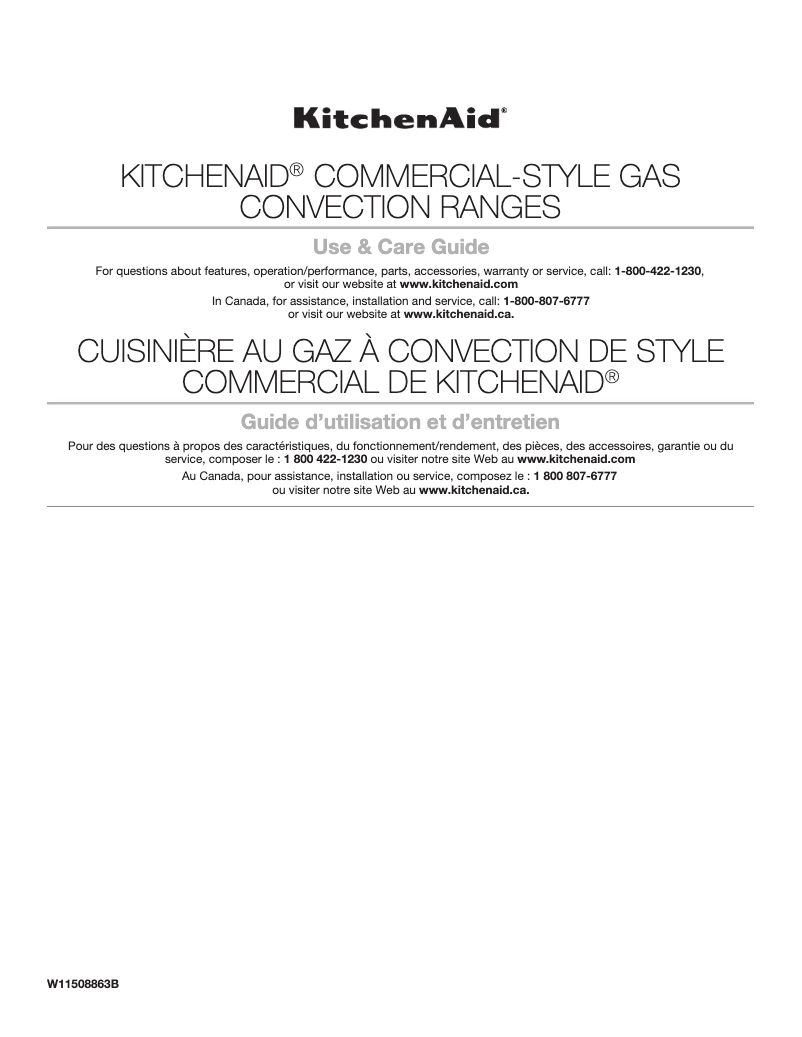 Page n°1 - Manuel utilisateur KitchenAid KFGC500JPA