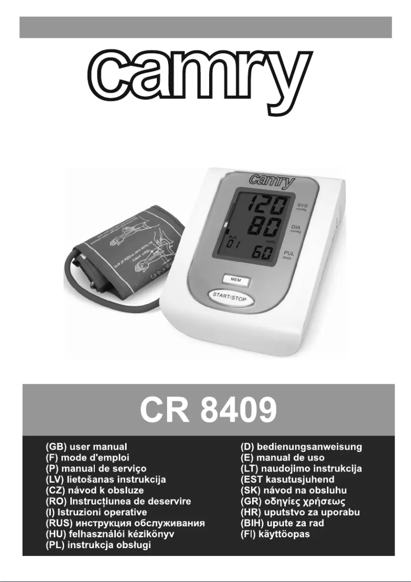 Page 1 de la notice Manuel utilisateur Camry CR 8409